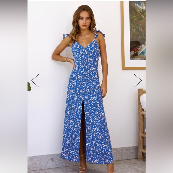 Hello Molly Dresses & Skirts - NWT HELLO MOLLY BEACH BREEZE BLUE MAXI DRESS SIZE 4